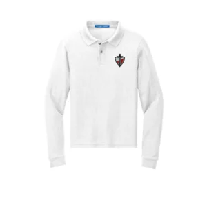 SCS Christian Embroidered Youth Long Sleeve Polo