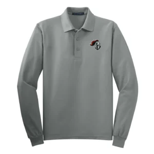 Warrior Embroidered Adult Long Sleeve Polo