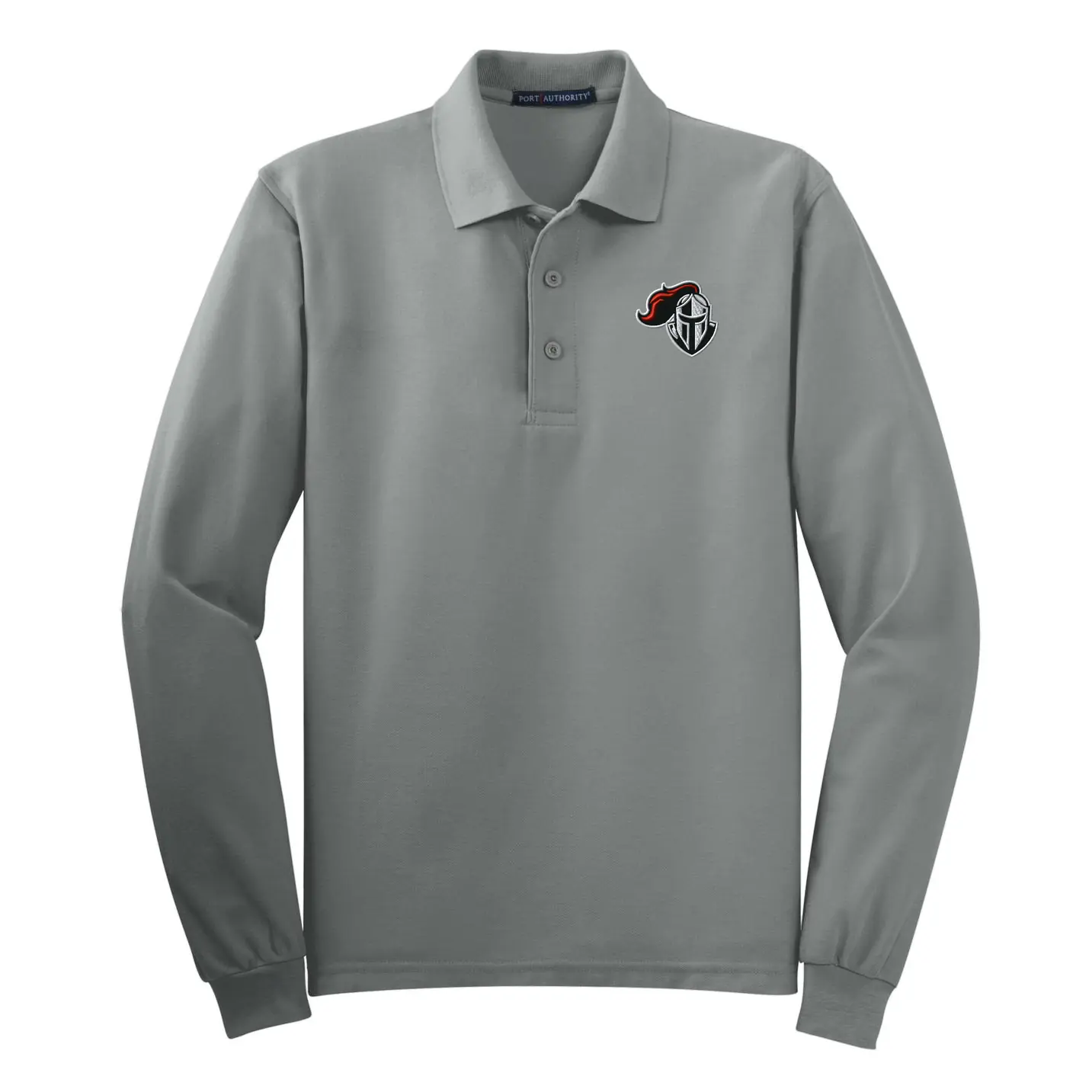 Warrior Embroidered Adult Long Sleeve Polo