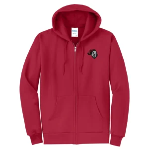 Warrior Embroidered Adult Full Zip Hoodie