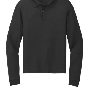 Blank Youth Long Sleeve Polo