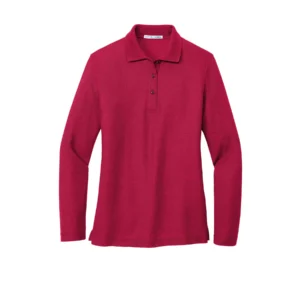 Blank Ladies Long Sleeve Polo
